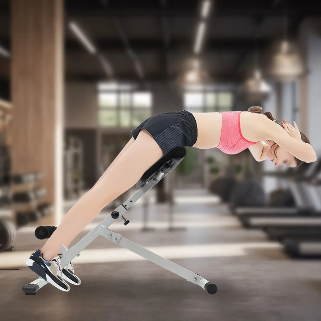 ZhdnBhnos Roman Chair Folding Hyperextension Bench 5 Levels Adjustable Roman Chair Back Exercise Strength Tighten Abdominal 330 lbs