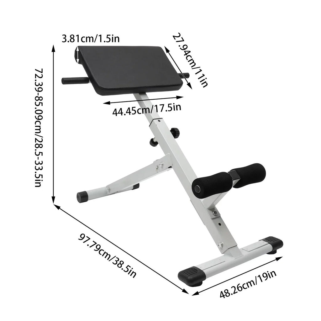 ZhdnBhnos Roman Chair Folding Hyperextension Bench 5 Levels Adjustable Roman Chair Back Exercise Strength Tighten Abdominal 330 lbs