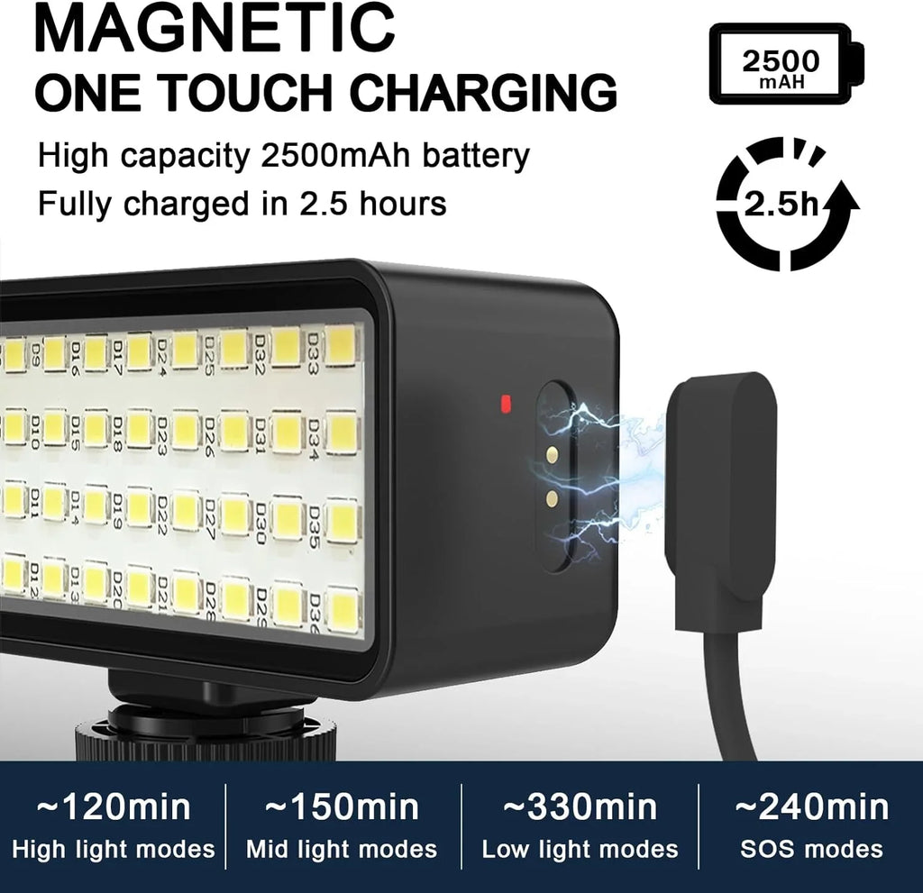 SupMaka Dive Lights Scuba Diving Lights High Power Waterproof Video Light, Dimmable Underwater Lights IPX8 Scuba