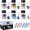 LET'S RESIN Resin Mica Powder, 6 Colors Interference Mica Powder for Epoxy Resin, Spirit Pearl Pigment Powder for Resin, Paint, Slime, Art