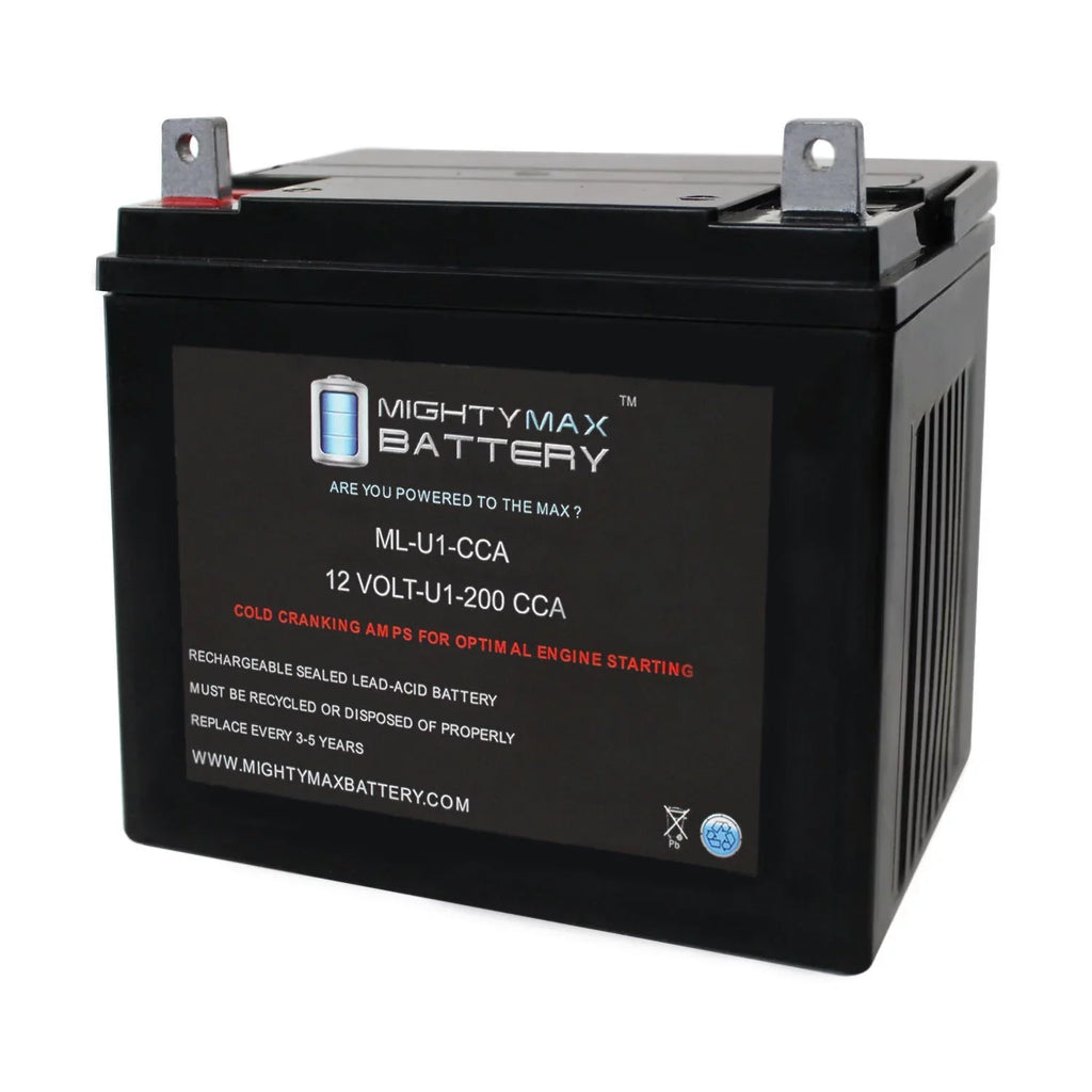 ML-U1 12V 200CCA Battery for Bobcat Textron ZT-125 0Turn Lawn Mower