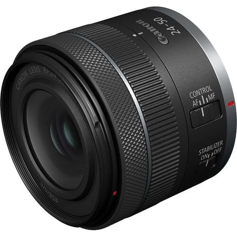 RF 24-50mm f/4.5-6.3 IS STM Lens ( RF) Optical Image Stabilization, for Vlogging or Shooting Stills (5823C002) + Filter Kit + Cap Keeper + Cleaning Kit