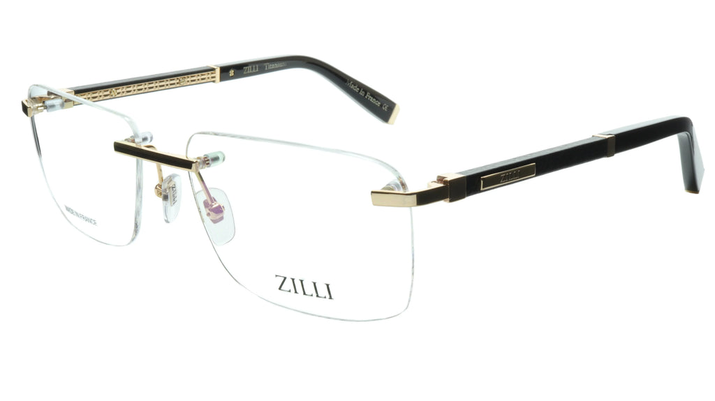 ZILLI Rimless Eyewear Made with Real Leather and High superior Titanium