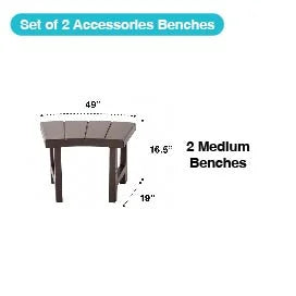 Intex 2 Medium PureSpa Accessories Benches, appropriate w/ 4 Person Spas