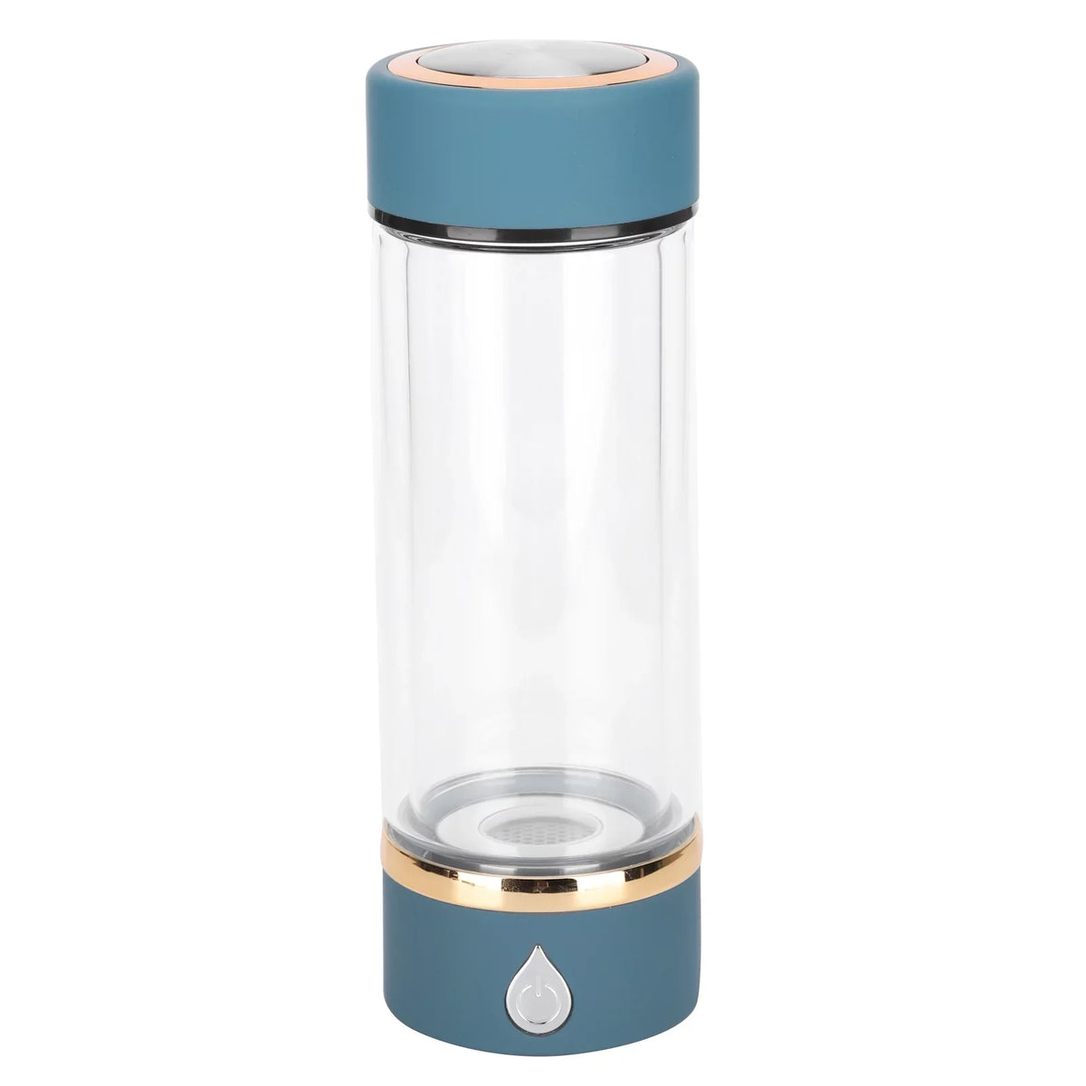 Hydrogen liquid Bottle Generator USB Portable Hydrogen aqua Maker Machine 380ml Blue