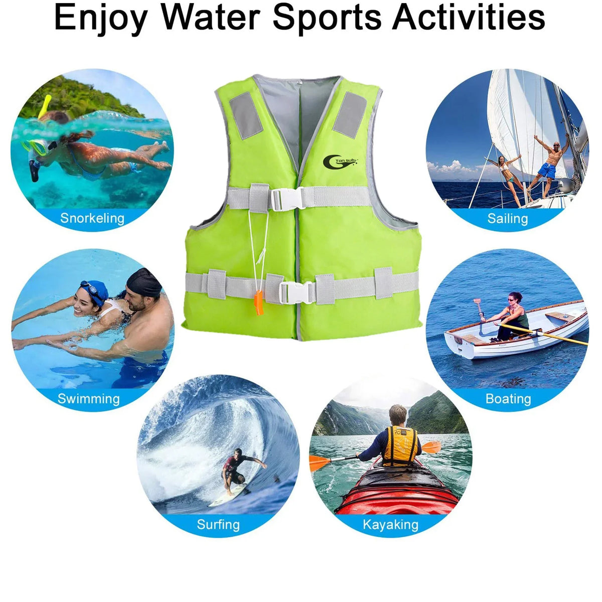 YHAIOGS Sport Jackets Life Vest Swim Adults liquid Jacket for Adults Outdoor Boating Swimming