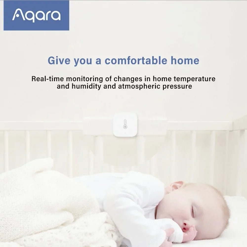 Temperature Sensor Smart Aqara Humidity Sensor for Remote Monitoring and Home Automation REQUIRES AQARA HUB matching with  HomeKit