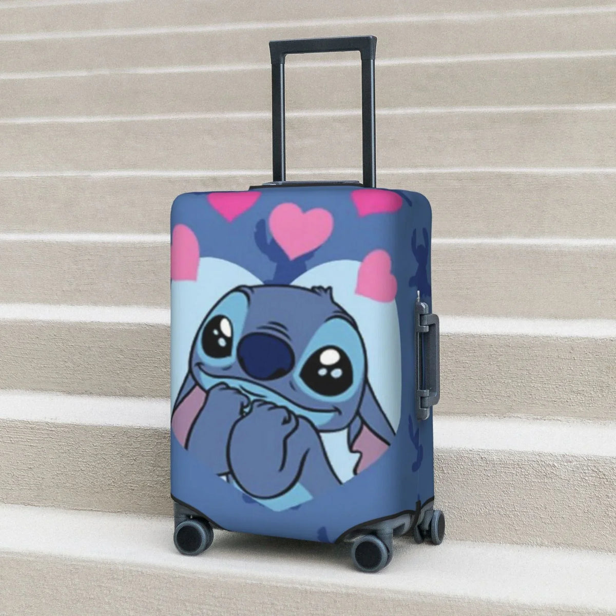 Stitch Heart Protective Suitcase wrap Elastic Travel Luggage protector Organizers Fits Large