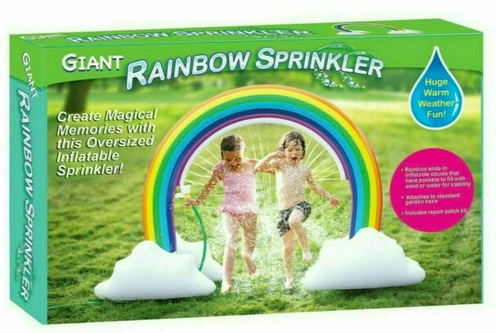 Rainbow Sprinkler Toy for Kids, Inflatable Pool Summer Fun Spray liquid Toy, Outdoor Backyard for Children Infants Toddlers, Boys, Girls 3 4 5 6 7 8 Year Old