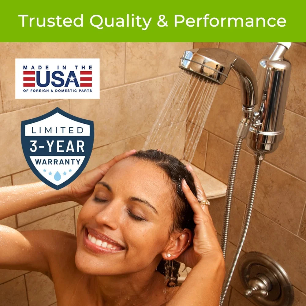 WaterChef Premium Shower Filter System SF-7C with Deluxe Spray Wand and Advanced ThermalGuard (White)