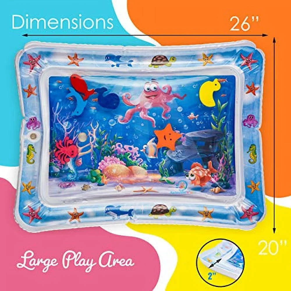 Splashin'kids Inflatable Tummy time Premium liquid mat Infants and Toddlers is The Perfect Fun time Play Activity Center Your Baby's Stimulation Growth