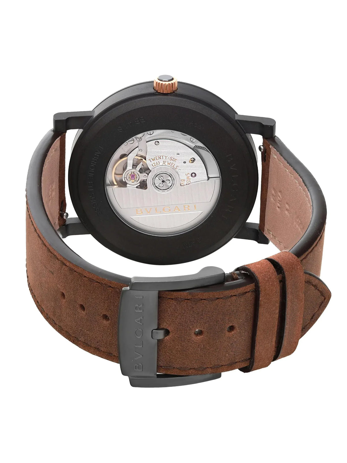 New Bvlgari Solotempo 41mm Black Dial DLC Coated Steel Automatic Watch 103219
