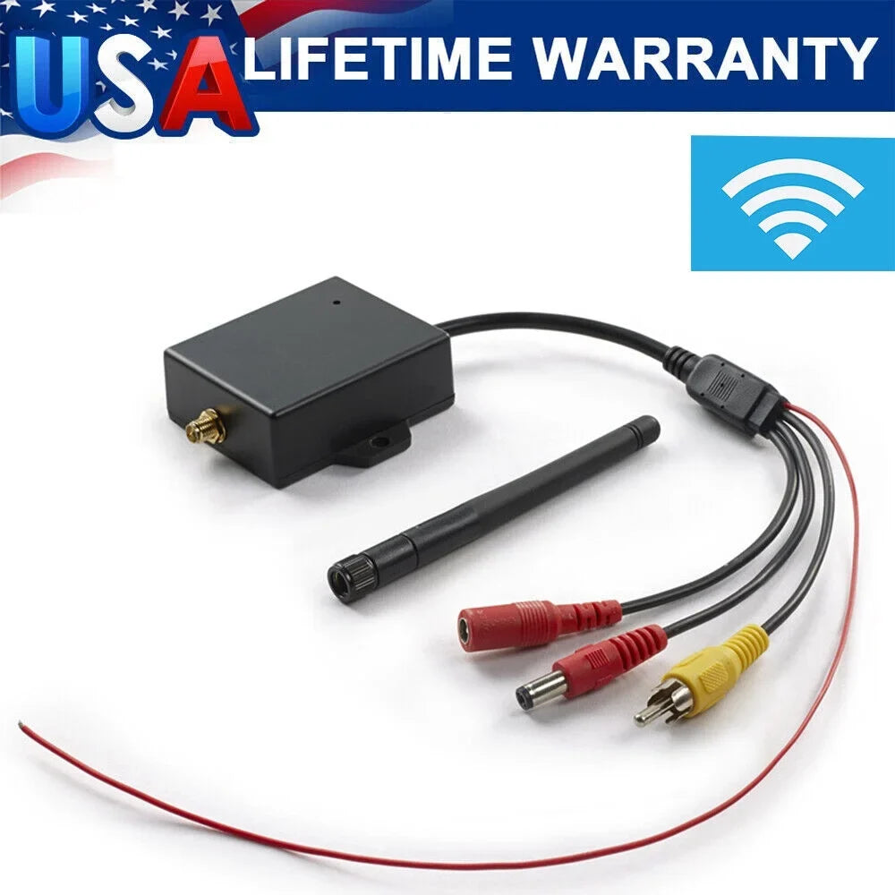 Convert your Wired Rear View Camera to Wireless with this Car Reversing Camera AV to Wifi Transmitter Module - 2.4G Wireless - Easy Installation