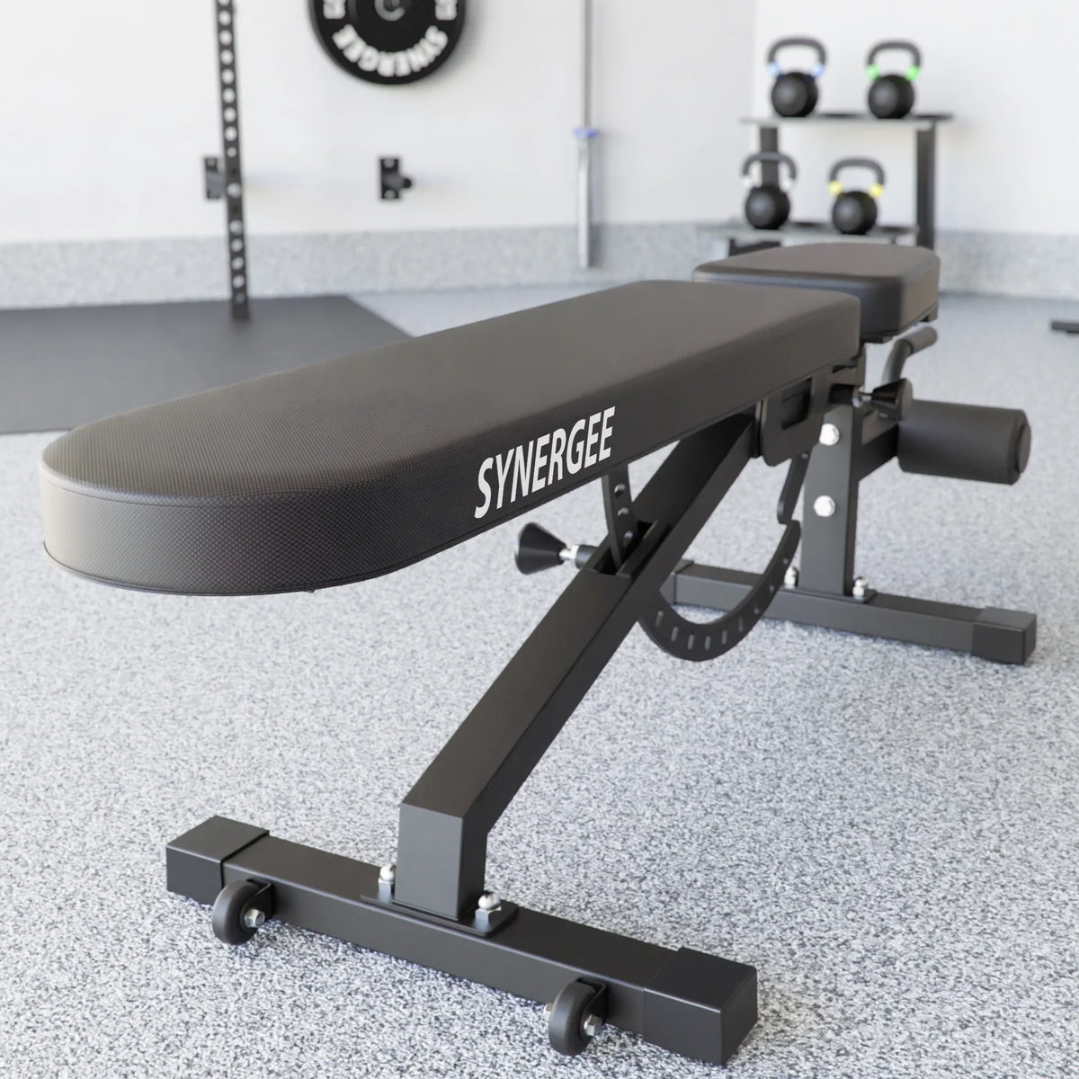 excellent for Commercial, Garage and Home Gym.. Weight Bench for Dumbbell & Barbell Press Exercises & Workouts. Synergee Adjustable Incline Decline Workout Bench