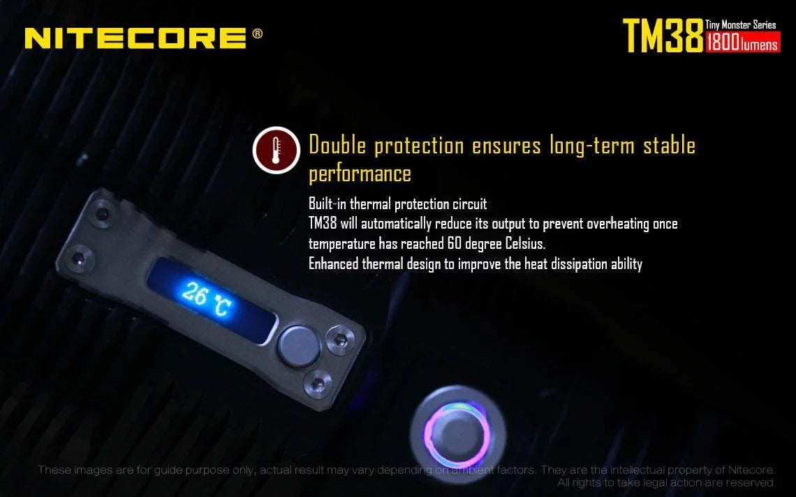 Outdoor Value Pack: Nitecore TM38 Searchlight  and  E4K Flashlight -Both can be Recharged on the go or at home