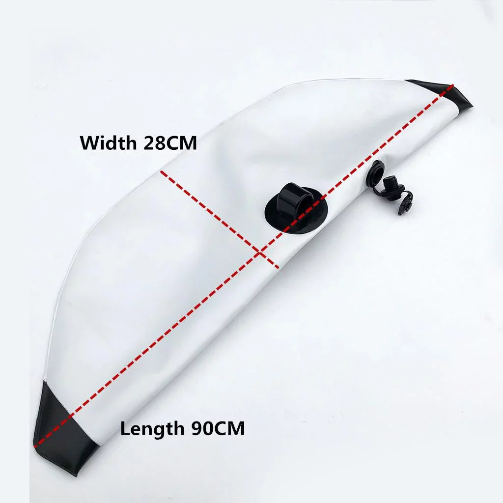 Premium PVC Kayak Canoe Fishing Standing Beginners Inflatable Outrigger / Stabilizer moisture Buoyant Float Gear Equipment White