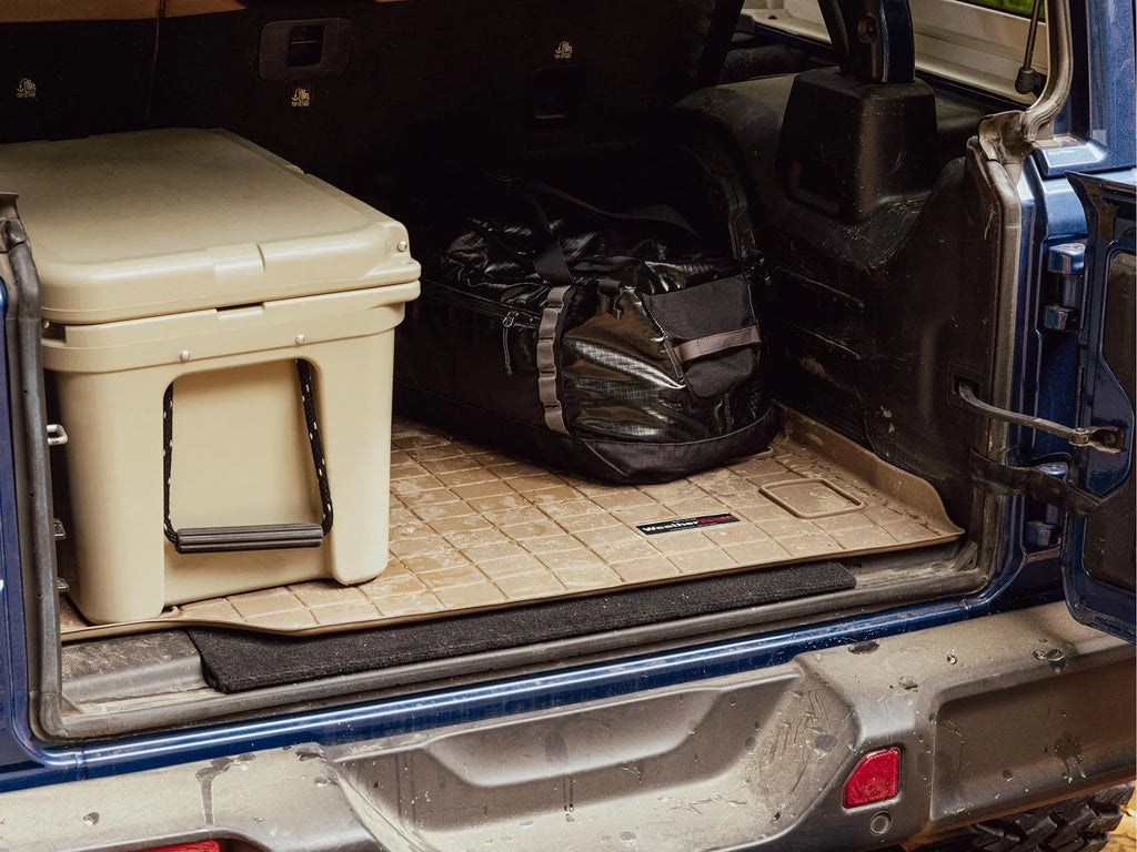 WeatherTech Cargo Trunk Liner with Bumper Protector suitable with 2015-2019 Subaru Outback - Behind 2nd Row Seating With Bumper Protector, Cocoa