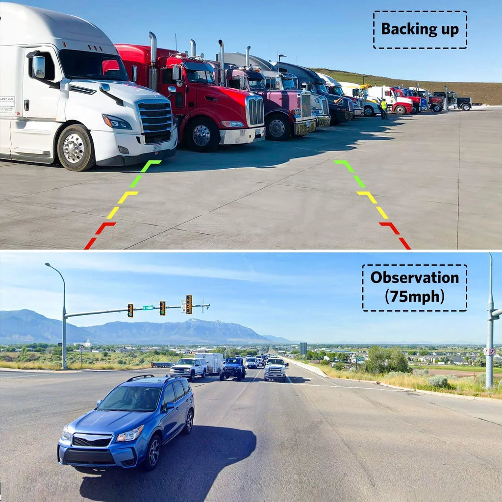 Boscam Wireless RV Backup Camera Support 2 Cameras, Reverse Camera with 7" HD Monitor Split Screen, IR Night Vision Waterproof Back up Camera Systems for Truck/Trailer Pickup/Van (K10)