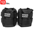 Fitness Maniac Ankle Weights Leg protected Adjustable Strap Home Gym Strength Training 12 lbs