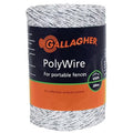 '- Quantity 1. x 656-Ft. Gallagher G62004 Electric Fence Polywire, Ultra White, 1/16-In