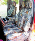 In Camo Endura. C1141 2014-2019 Chevy Silverado Front 40/20/40 Split Bench Seat with Opening Center Console and Non Opening 20 Section Seat Bottom