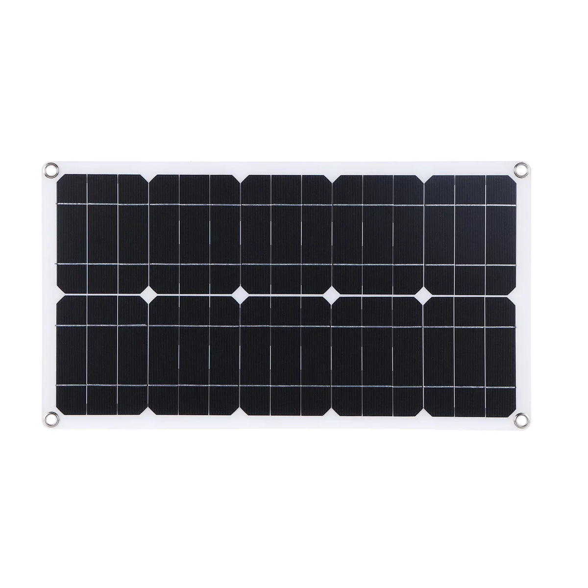 Radirus 50W D C 9V/18V Flexible Solar Panel Kit - 30A L-ED Display Controller, USB/Type C Interface, Car Charger - Reliable Solar Power for Home