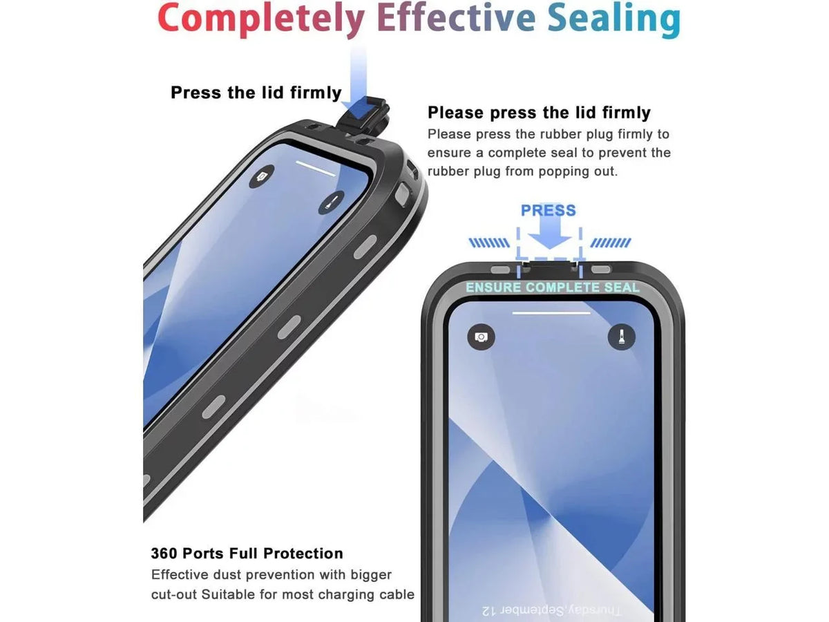 For iPhone 13 Case Waterproof Shockproof Dustproof Full-Body with Built-in Screen Protector,Underwater Full Sealed protector Protective for iPhone 13 6.1 inch