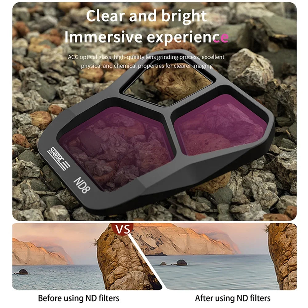 STARTRC Light filter,suitable With Lens Filter Aluminum Nd8/nd16/nd32/nd64 LensFilters Nd8/nd16/nd32/nd64 With Mavic 3 Waterproof Scratch-protected appropriate Aluminum Material Optical SS