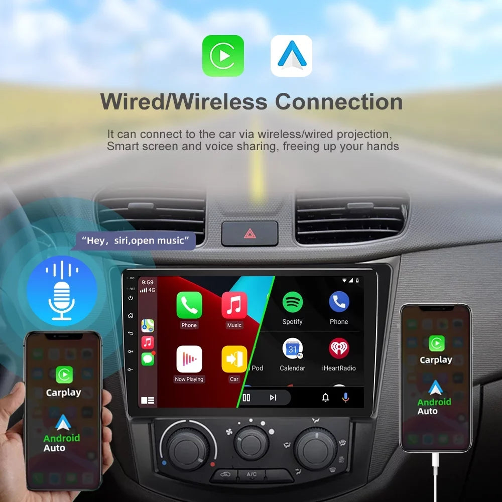 JMANCE Double Din Car Stereo  Carplay for Honda CRV 2007-2011 with 9" Touch Screen Radio with Backup Camera