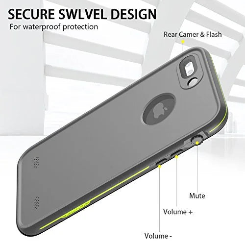 iPhone 8 Plus & 7 Plus Waterproof Case - Underwater Snowproof Dirtproof Shockproof wrap