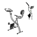 Exercise Bike, 3 in 1 Stationary Bike Upright Recumbent Folding Home workout, 260 LBS Capacity, Back and Arm Rest, Heart Rate LCD Sensor, 8 Levels of Adjustment Fitness Cardio Cycle