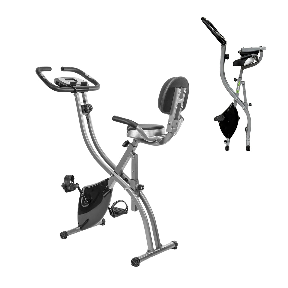 Exercise Bike, 3 in 1 Stationary Bike Upright Recumbent Folding Home workout, 260 LBS Capacity, Back and Arm Rest, Heart Rate LCD Sensor, 8 Levels of Adjustment Fitness Cardio Cycle