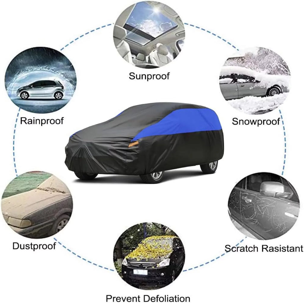 SUV Car shield Waterproof All elements , Size 1 FitSUV-Length up to 181 inch, Blue