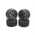 Mounted Tire Size -14mm Hubs, 4 Piece. Redcat Racing 108002 4.7 x 2.8 in