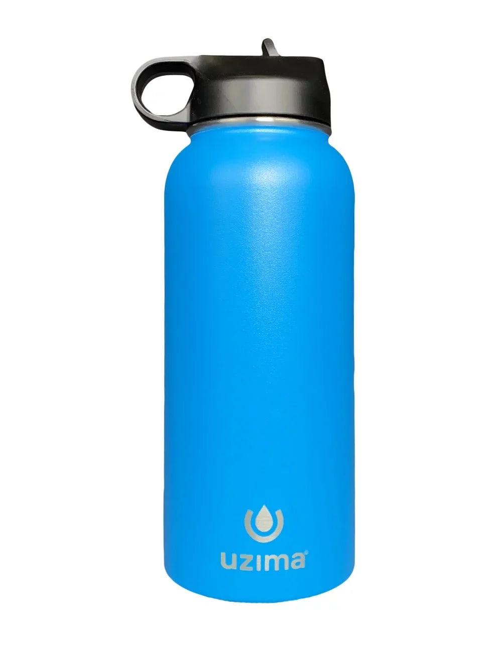 (Blue). Large 32oz Capacity with Double-Walled Stainless Steel Exterior. liquid Purification on the Go. Uzima - Z-Source Filtered liquid Bottle for Hiking, Backpacking, Camping, and Travel