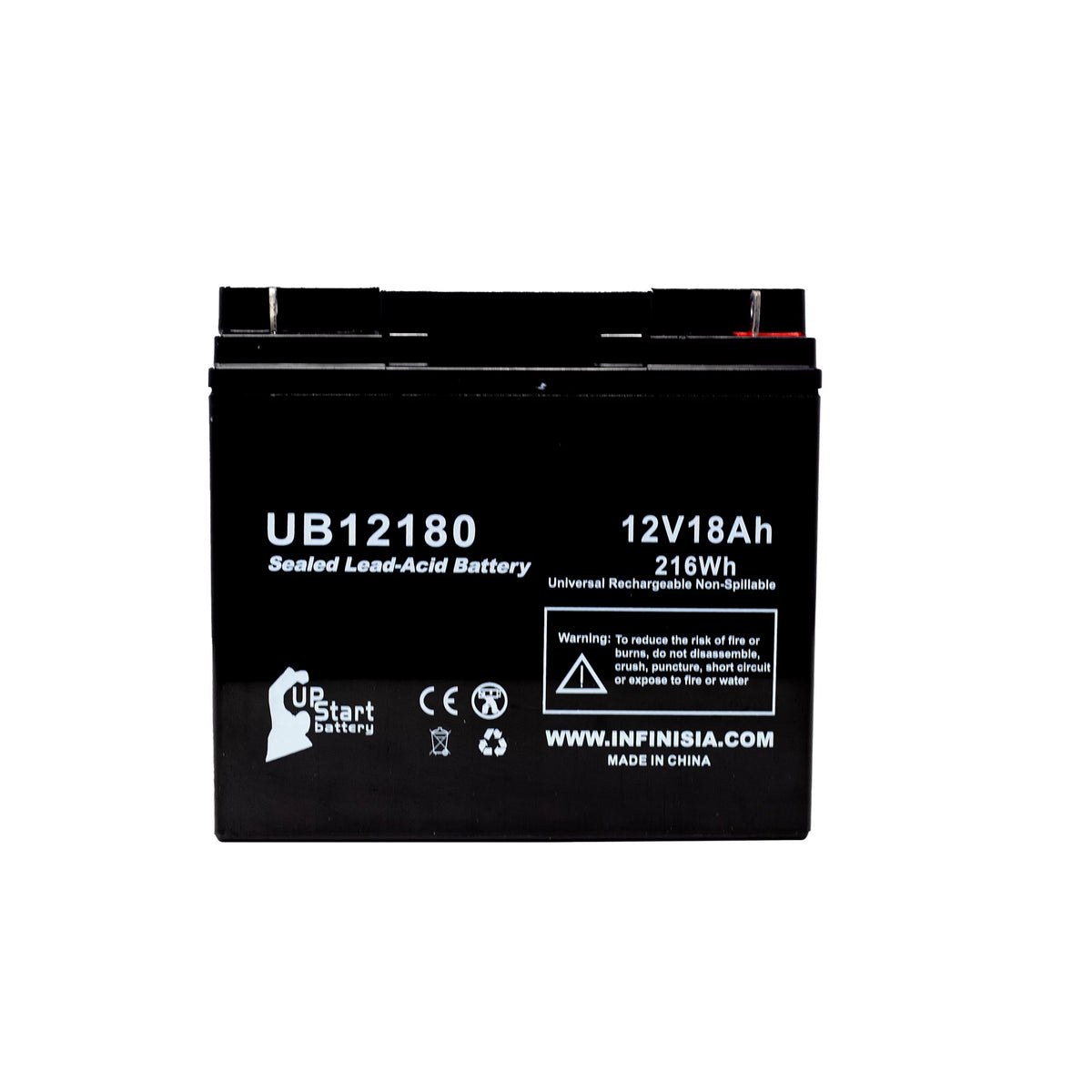 suitable EAGLE PICHER BATTERIES CFMP12V18 Battery - Replacement UB12180 Universal Sealed Lead Acid Battery (12V, 18Ah, 18000mAh, T4 Terminal, AGM, SLA)