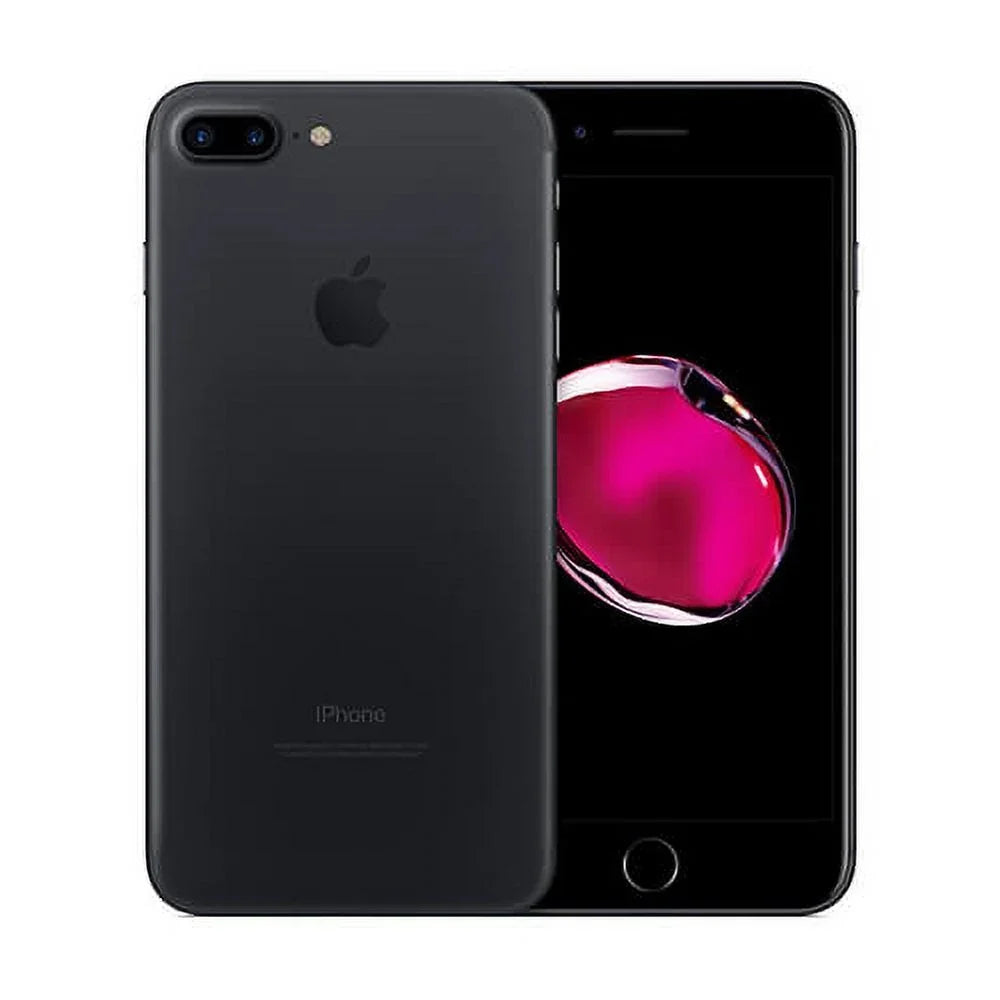 Restored  iPhone 7 Plus A1661 (Fully Unlocked) 32GB Matte Black w/ Pre-Installed Tempered Glass (Refurbished)