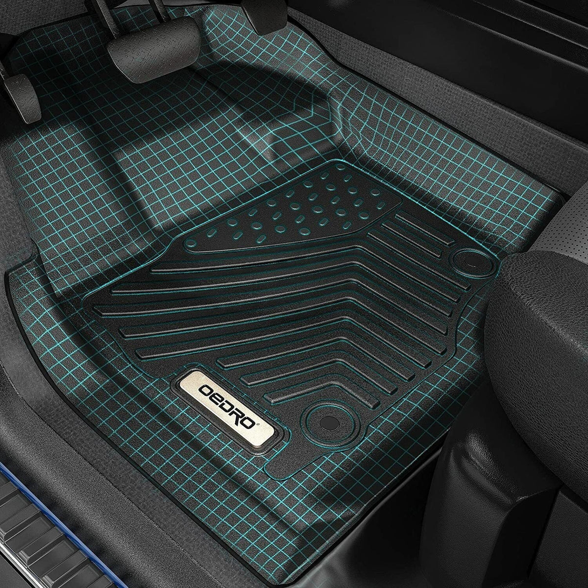 Ledkingdomus Floor Mats for 2019-2024 Subaru Forester 3D TPE Rubber Front & 2nd Seat 2 Row Liner Set All-climate