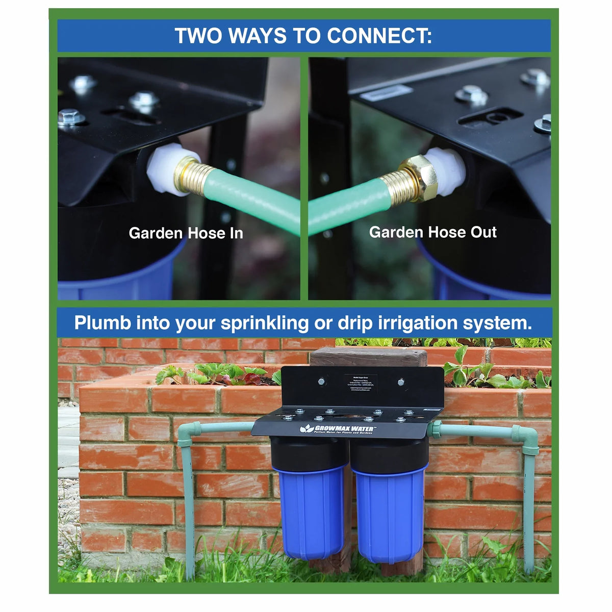 GrowMax SUPER GROW 800 - High-Capacity Garden aqua Filtration System - Eliminate up to 99% of Chlorine and Contaminants (15,000 gallons / 56,850 liters)