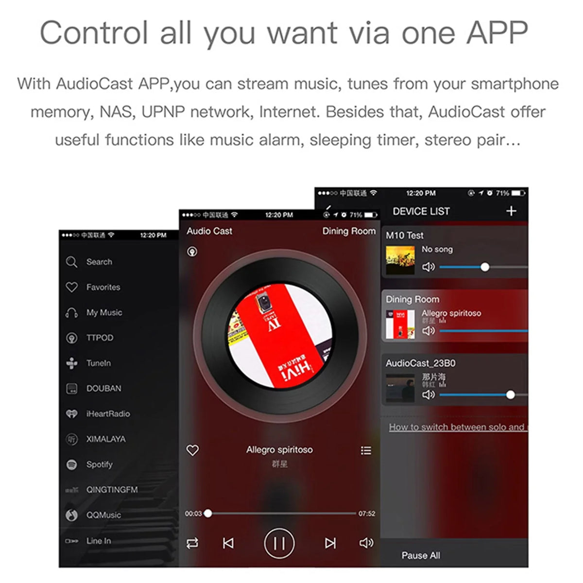 Music Receiver Yabuy M5 HIFI Receiver Airplay DLNA IOS & Android Airmusic 2.4G WIFI Audio Speaker for Spotify Wireless Sound Streamer