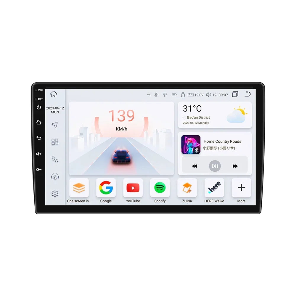 9" Android Car Stereo DSP AM/FM Radio GPS Navigation 4+32G Universal Double Din 1280X720 QLED Screen Wireless  Carplay Android Auto in-Dash Head Unit Multimedia Player,elements,Play Store,YouTube