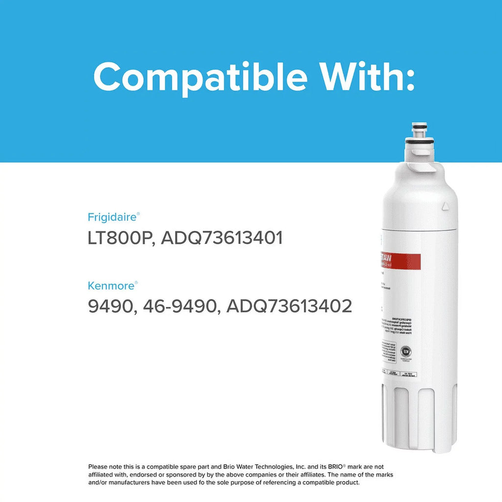 Brio 6020A Refrigerator aqua Filter Replacement suitable With  LT800P, ADQ73613401 Kenmore 9490, 46-9490, ADQ73613402