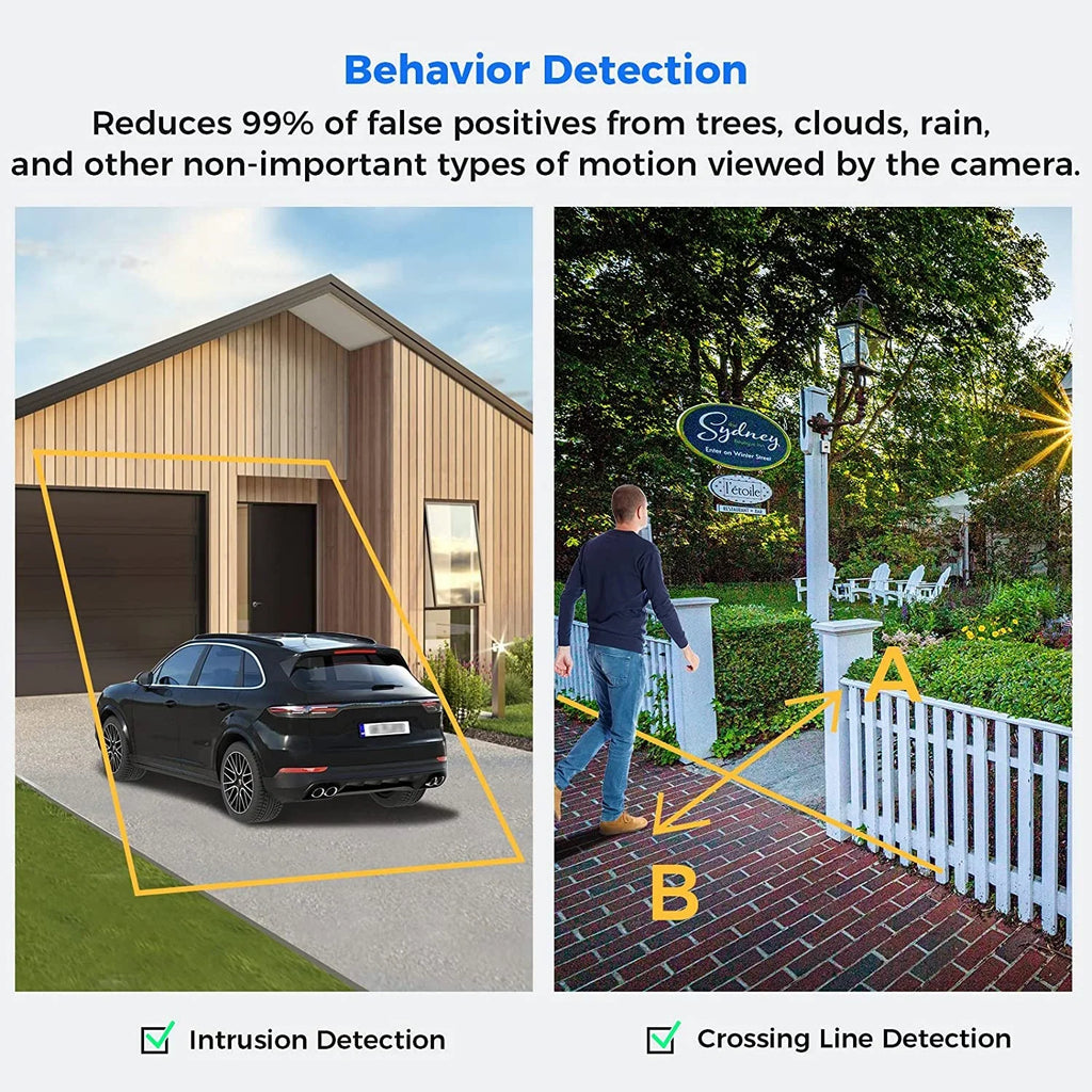 Hiseeu [2 Way Audio] 5MP IP PoE Security Camera, Security Camera Outdoor&Indoor, IP67 Waterproof, Night Vision, Human/Vehicle Detect matching PoE Security Camera System for 24/7 Record