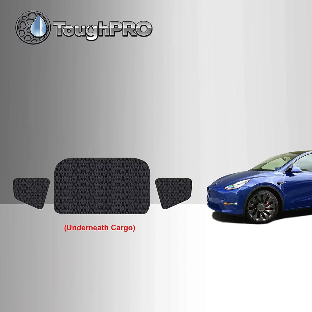 TOUGHPRO Cargo/Trunk Storage Mat Accessories suitable with Tesla Model Y - All elements - Heavy Duty - Custom Fit - (Made in USA) - 2021