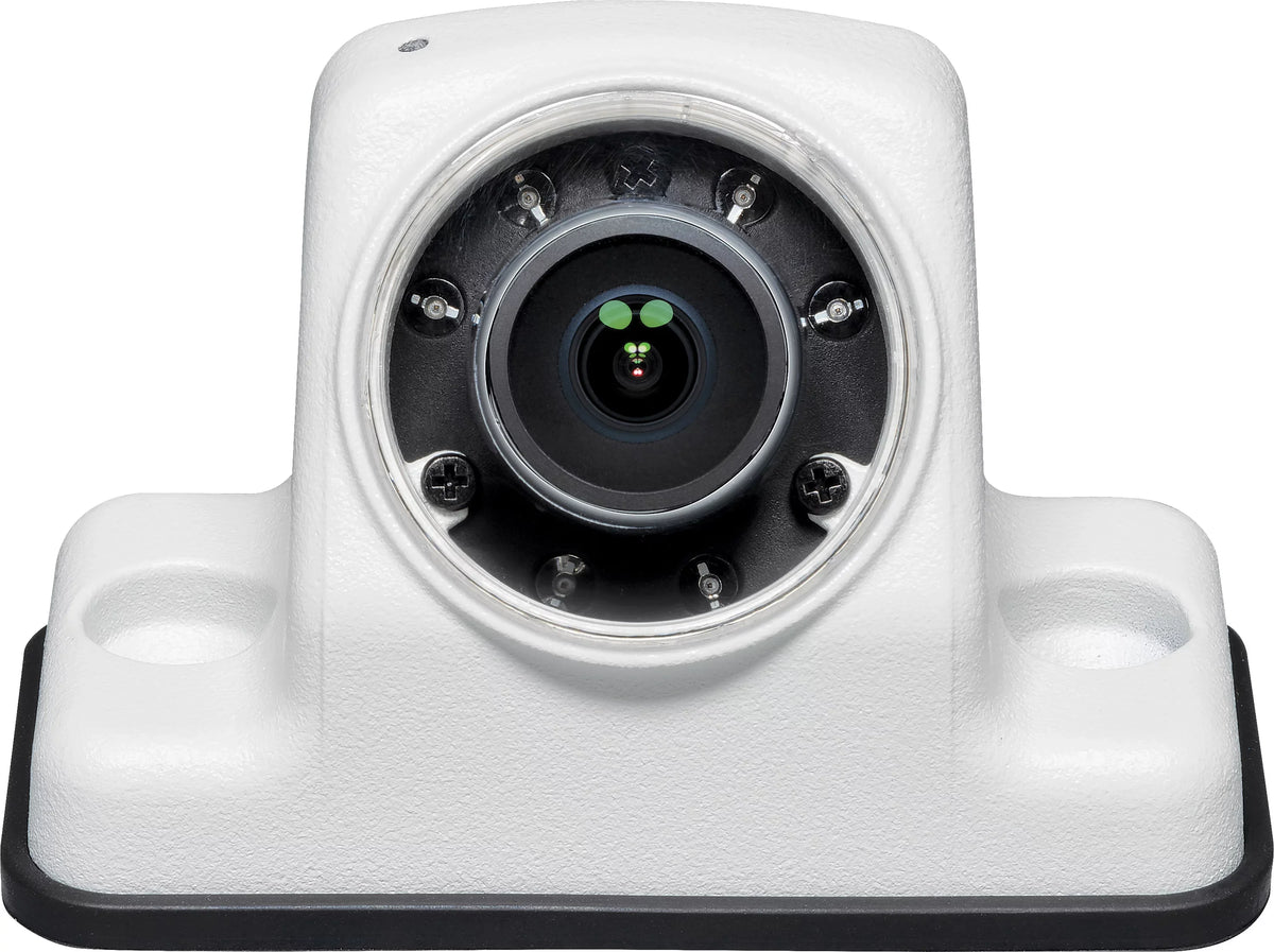 Voyager VCAHD150 Vehicle Surface Mount Heavy Duty AHD Rear Color Camera w/ Night Vision, 160-Degree Viewing Angle, IR LED Low Light Assist, White Impact immune Aluminum Housing, IP69K Waterproof