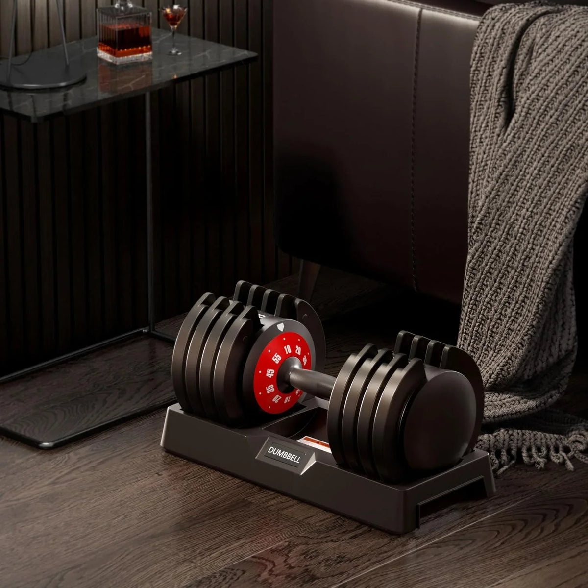 Soges Adjustable Dumbbells, 55lb Dumbbell with Anti-Slip Metal Handle, 5-in-1 Adjustable Free Weight Dumbbell, Home Gym Workout Equipment for Full Body Workout Fitness