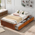 Oris Twin Size Wooden Platform Bed - Oak