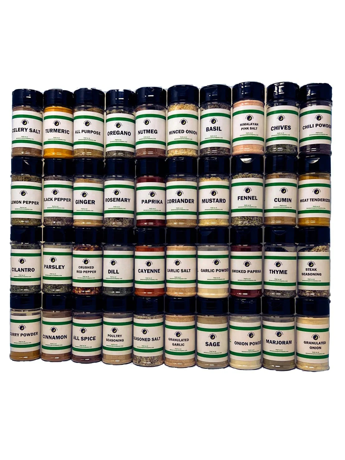 Ultimate Pantry SEASONING, HERB, SPICE and SEASONED SALT Set | 40 Count | Premium | Everything Your Spice Rack Needs | Hand Crafted by June Moon Spice Company
