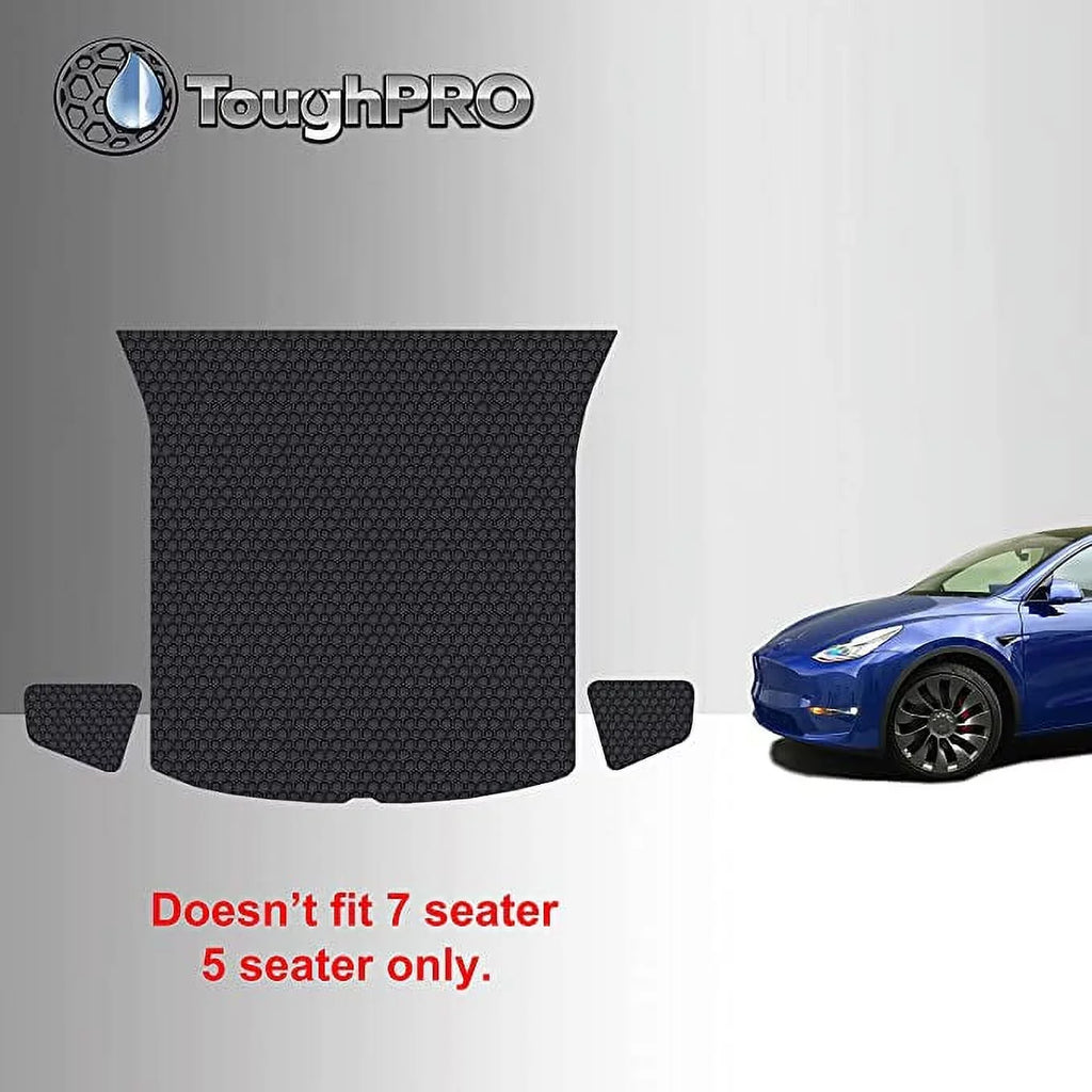 TOUGHPRO Cargo/Trunk Mats Accessories appropriate with Tesla Model Y 5 Seater All elements Heavy Duty Custom Fit 2022