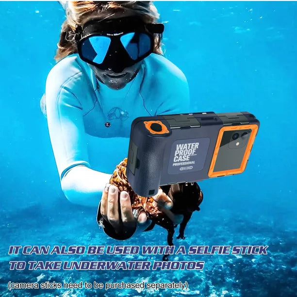 UrbanX Professional [15m/50ft] Swimming Diving Surfing Snorkeling Photo Video Waterproof Protective Case Underwater Housing for Oppo Reno6 And all Phones Up to 6.9 Inch LCD with Lanyard